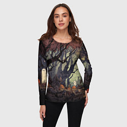 Лонгслив женский Призрачный лес, цвет: 3D-принт — фото 2