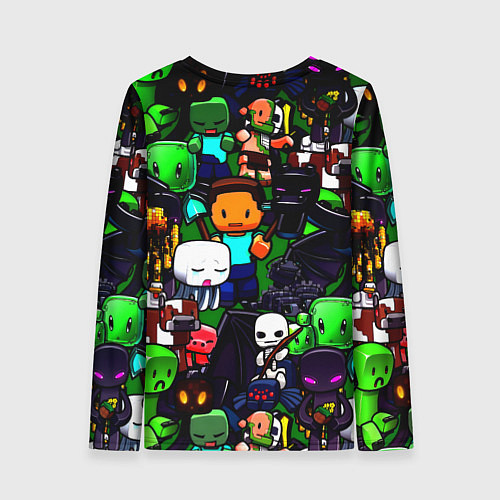 Женский лонгслив Minecraft x barcelona fc / 3D-принт – фото 2