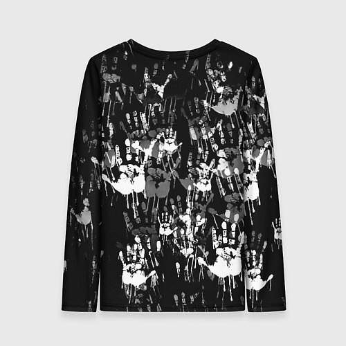 Женский лонгслив Ювентус текстура руки краски / 3D-принт – фото 2
