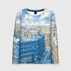 Женский лонгслив Зимний утренний Питер