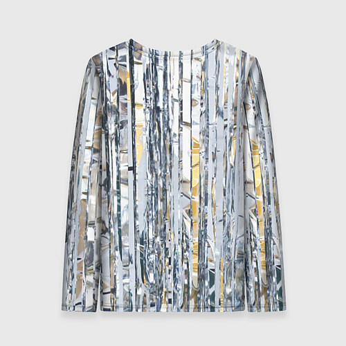 Женский лонгслив Новогодний дождик / 3D-принт – фото 2