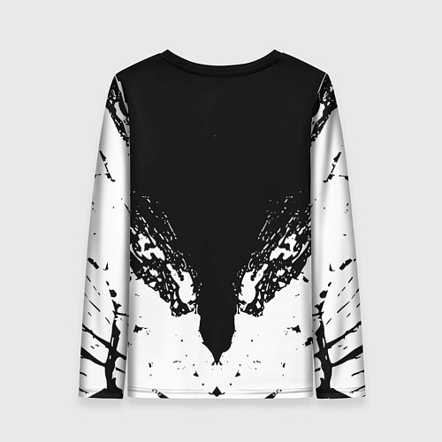 Женский лонгслив Ювентус краски всплеск текстура / 3D-принт – фото 2