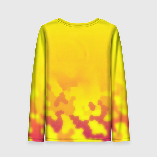 Женский лонгслив Borussia камуфляж желтый текстура / 3D-принт – фото 2