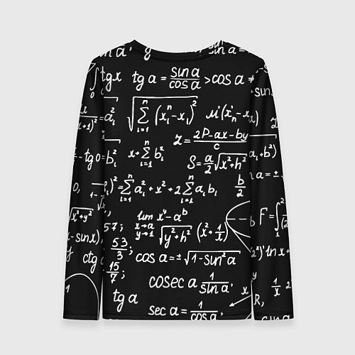 Женский лонгслив Ювентус физика символы / 3D-принт – фото 2