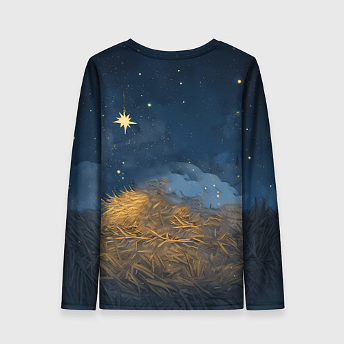 Женский лонгслив Лошадка спит с жеребенком / 3D-принт – фото 2