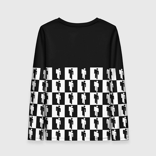 Женский лонгслив Манчестер Юнайтед люди паттерн / 3D-принт – фото 2