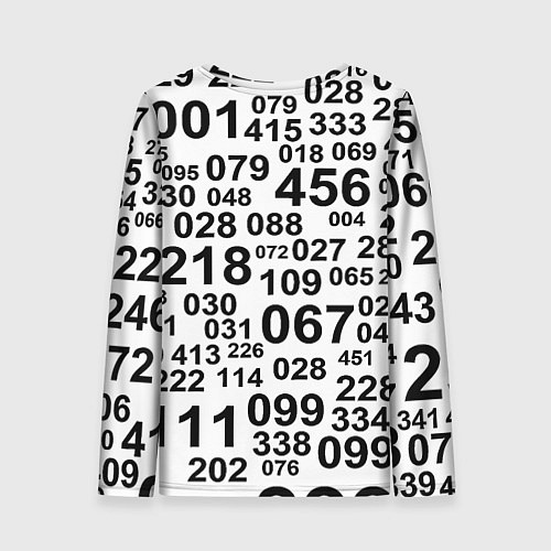 Женский лонгслив Лестер сити цифры символы / 3D-принт – фото 2