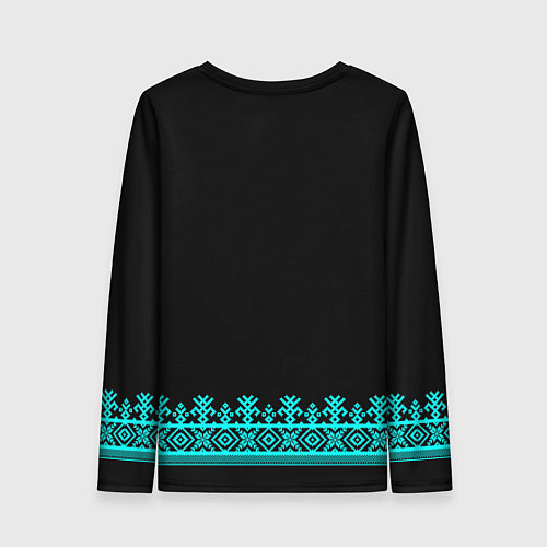 Женский лонгслив Рубаха вышиванка славянская / 3D-принт – фото 2