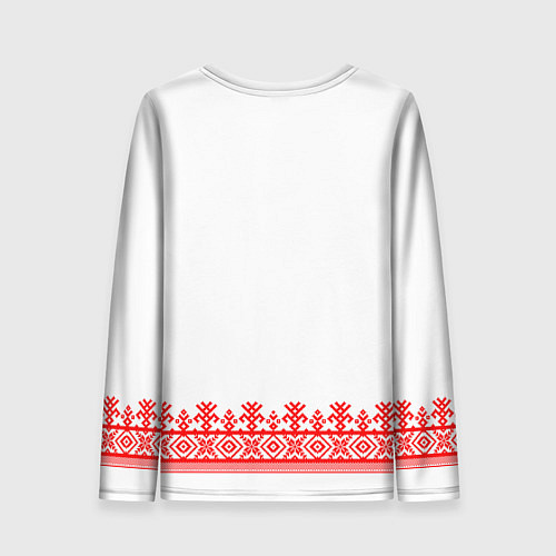 Женский лонгслив Славянская вышиванка рубаха / 3D-принт – фото 2