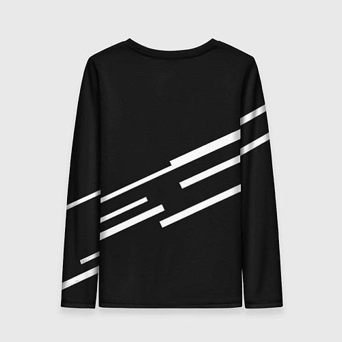 Женский лонгслив Реал Мадрид полосы текстура линии / 3D-принт – фото 2