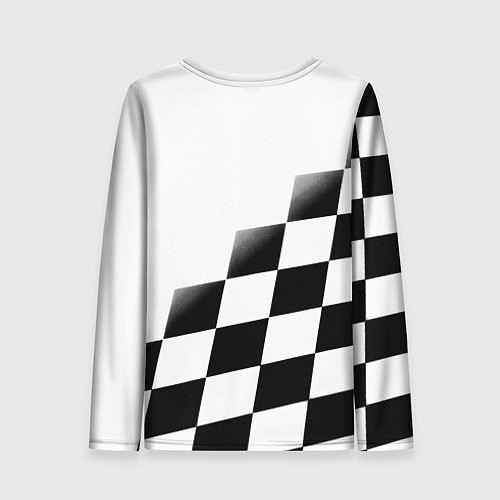 Женский лонгслив Ювентус клетка краски / 3D-принт – фото 2