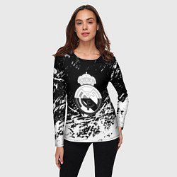 Лонгслив женский Реал Мадрид краски текстура, цвет: 3D-принт — фото 2