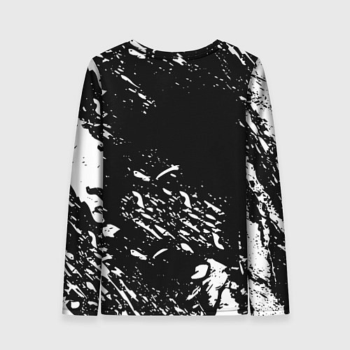 Женский лонгслив Juventus белые штрихи красок / 3D-принт – фото 2