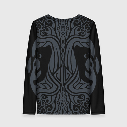 Женский лонгслив Древо жизни в орнаменте - слава богам и предкам / 3D-принт – фото 2
