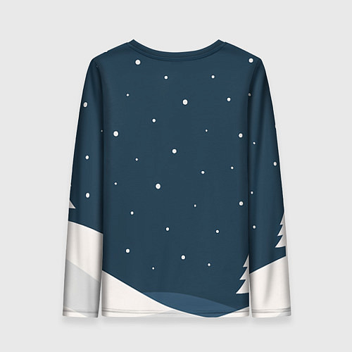 Женский лонгслив С Новым 2026 снежная надпись / 3D-принт – фото 2