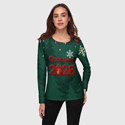 Лонгслив женский Счастья в 2026 году, цвет: 3D-принт — фото 2