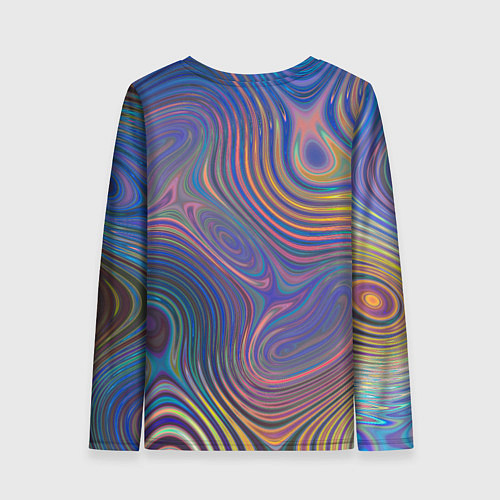 Женский лонгслив Абстрактная рябь / 3D-принт – фото 2