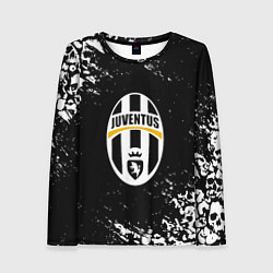 Женский лонгслив Ювентус черепа краски