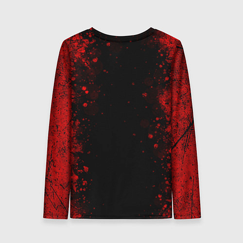 Женский лонгслив Stalker - красное на черном / 3D-принт – фото 2