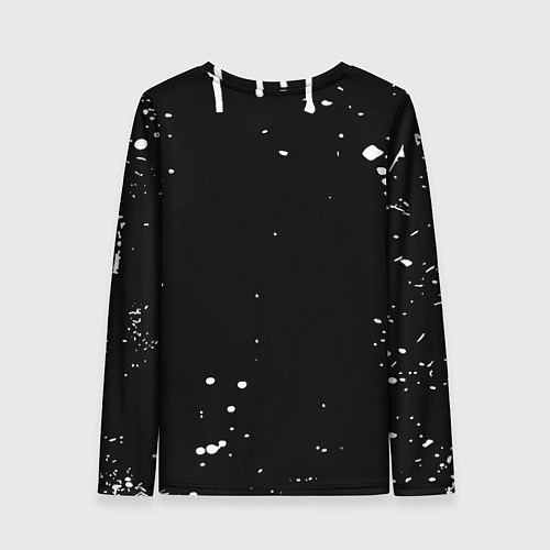Женский лонгслив Ювентус белые брызги красок / 3D-принт – фото 2
