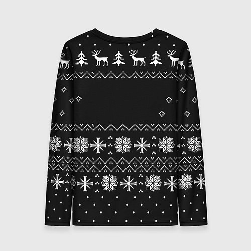 Женский лонгслив Ювентус новый год текстура / 3D-принт – фото 2