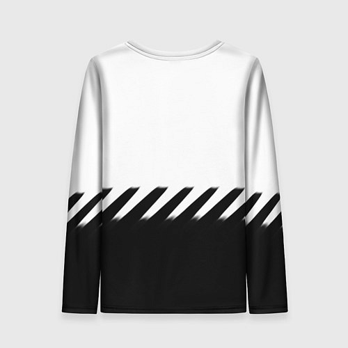 Женский лонгслив Ювентус полосы геометрия линии / 3D-принт – фото 2