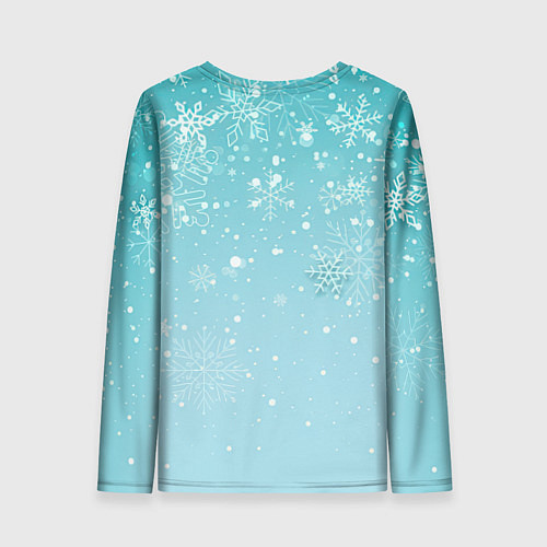 Женский лонгслив Новогодний мурлыка / 3D-принт – фото 2