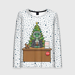 Женский лонгслив Я устал я ухожу - новогодний мем 2026