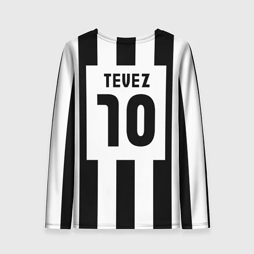 Женский лонгслив Juventus: Tevez / 3D-принт – фото 2