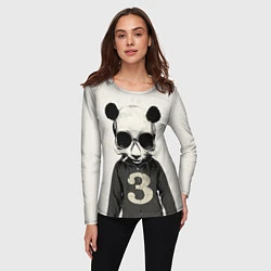 Лонгслив женский Скелет панды, цвет: 3D-принт — фото 2