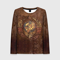 Лонгслив женский Герб СССР, цвет: 3D-принт