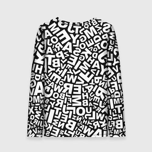 Женский лонгслив Английский алфавит / 3D-принт – фото 2