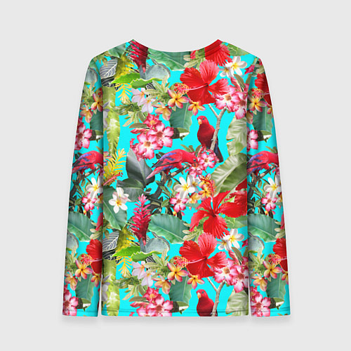 Женский лонгслив Тропический мир / 3D-принт – фото 2