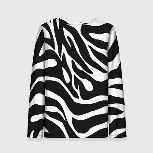 Женский лонгслив Зебра / 3D-принт – фото 2