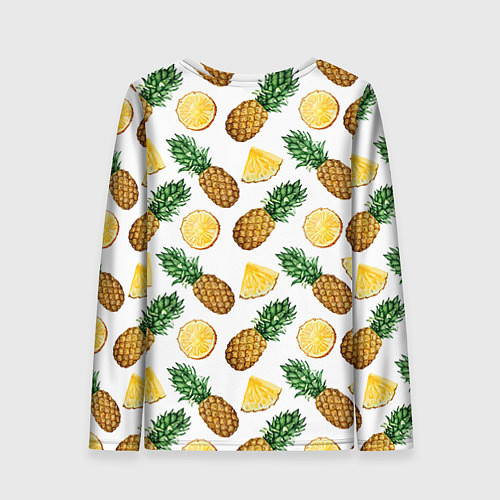Женский лонгслив Ананасы 6 / 3D-принт – фото 2