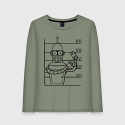 Лонгслив хлопковый женский Bender Wanted, цвет: авокадо
