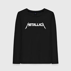 Лонгслив хлопковый женский Metallica, цвет: черный
