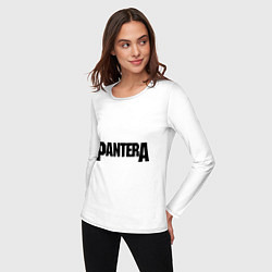 Лонгслив хлопковый женский Pantera, цвет: белый — фото 2
