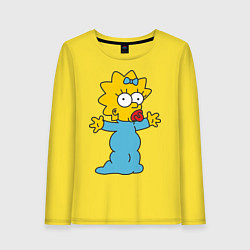 Лонгслив хлопковый женский Maggie Simpson, цвет: желтый