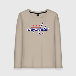 Лонгслив хлопковый женский Washington Capitals, цвет: миндальный