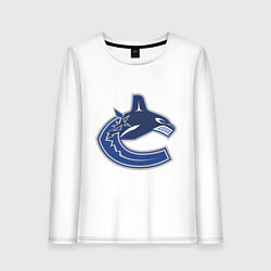 Лонгслив хлопковый женский Vancouver Canucks, цвет: белый