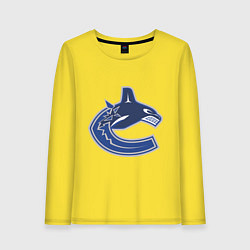 Лонгслив хлопковый женский Vancouver Canucks, цвет: желтый