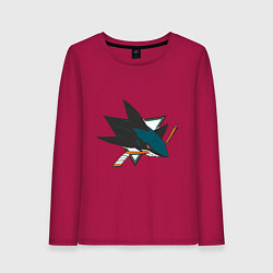 Лонгслив хлопковый женский San Jose Sharks, цвет: маджента