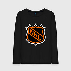 Лонгслив хлопковый женский NHL, цвет: черный