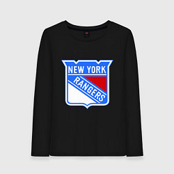 Лонгслив хлопковый женский New York Rangers, цвет: черный