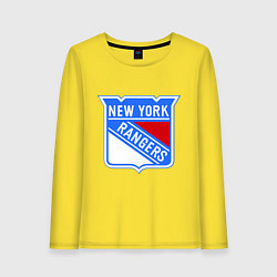 Лонгслив хлопковый женский New York Rangers, цвет: желтый