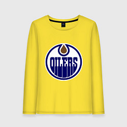 Лонгслив хлопковый женский Edmonton Oilers, цвет: желтый