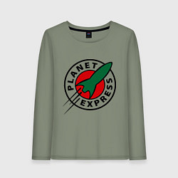 Лонгслив хлопковый женский Planet Express, цвет: авокадо