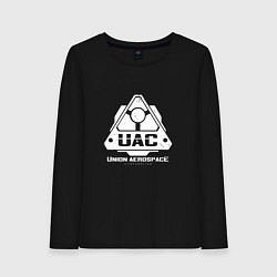 Лонгслив хлопковый женский UAC, цвет: черный