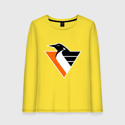 Лонгслив хлопковый женский Pittsburgh Penguins, цвет: желтый